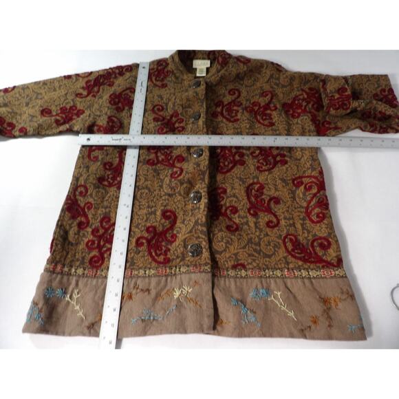 Cedar Canyon Clothing Company Jacket Shacket Medium Brown Maroon Button Vtg - Picture 7 of 10